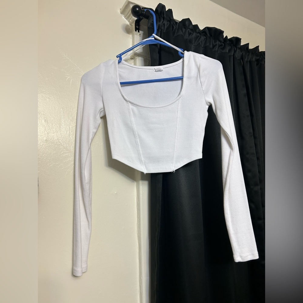 Garage White Long Sleeve Bodysuit